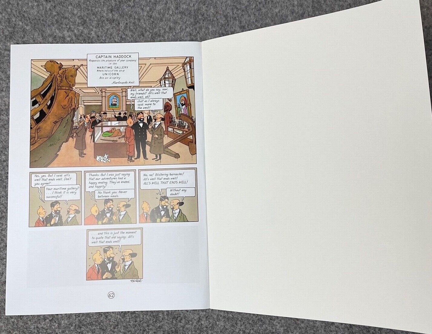 Red Rackham’s Treasure - Tintin Farshore 2000s UK Edition Book Paperback Herge