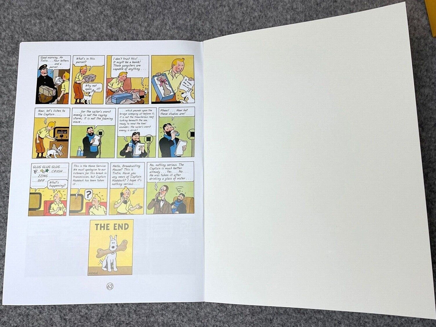 Crab with the Golden Claws - Tintin Farshore 2000s UK Edition Book Paperback Herge