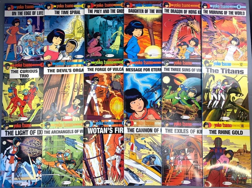 Yoko Tsuno Full Set of 20 by R. Leloup: Cinebook PB Edition Rare Comic Book Lot