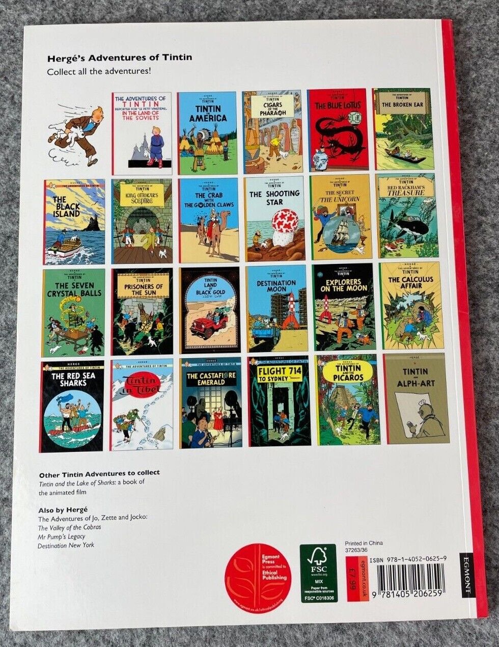 Prisoners of the Sun Tintin Book Egmont UK Paperback Edition