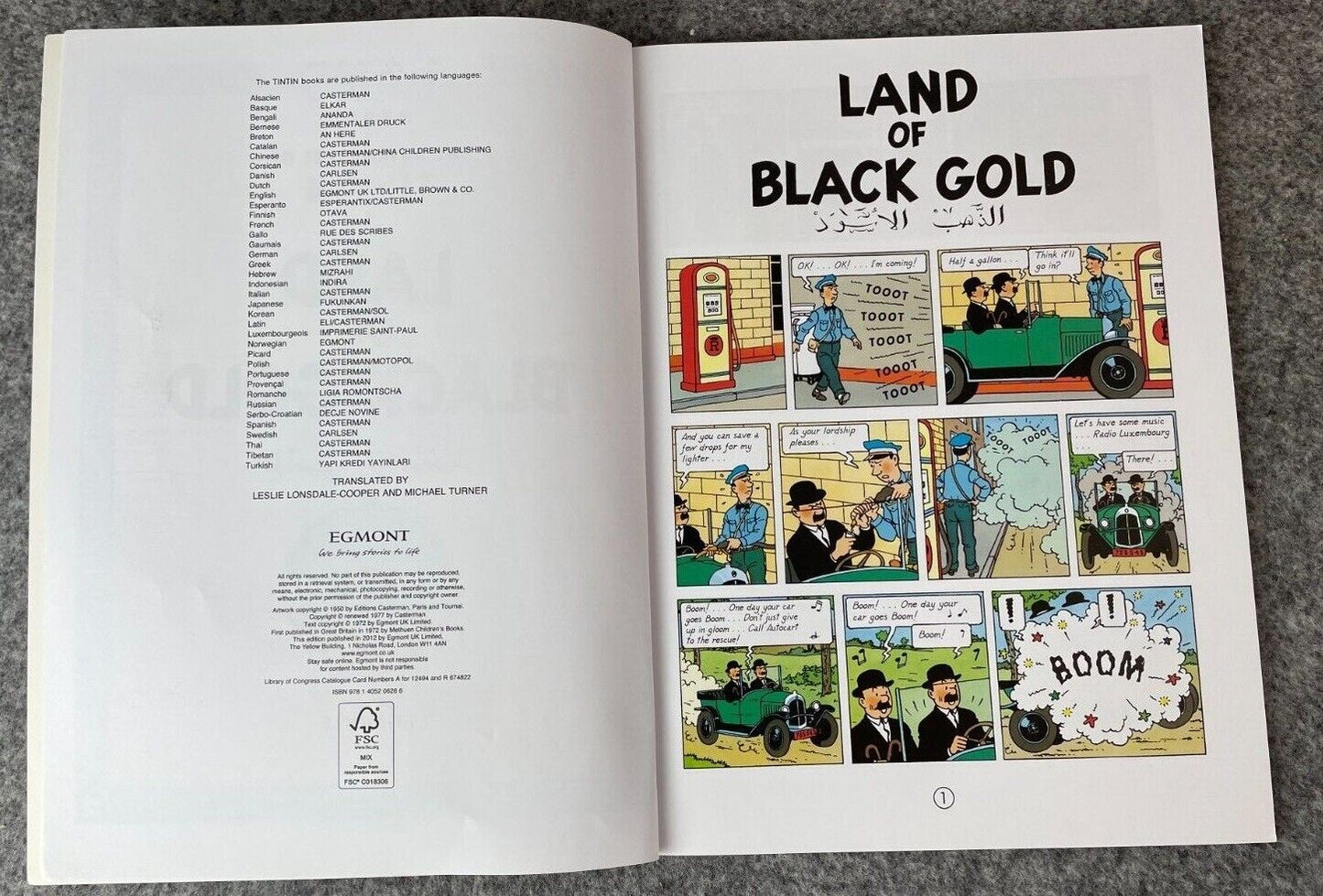 Land of Black Gold Tintin Book Egmont UK Paperback Edition