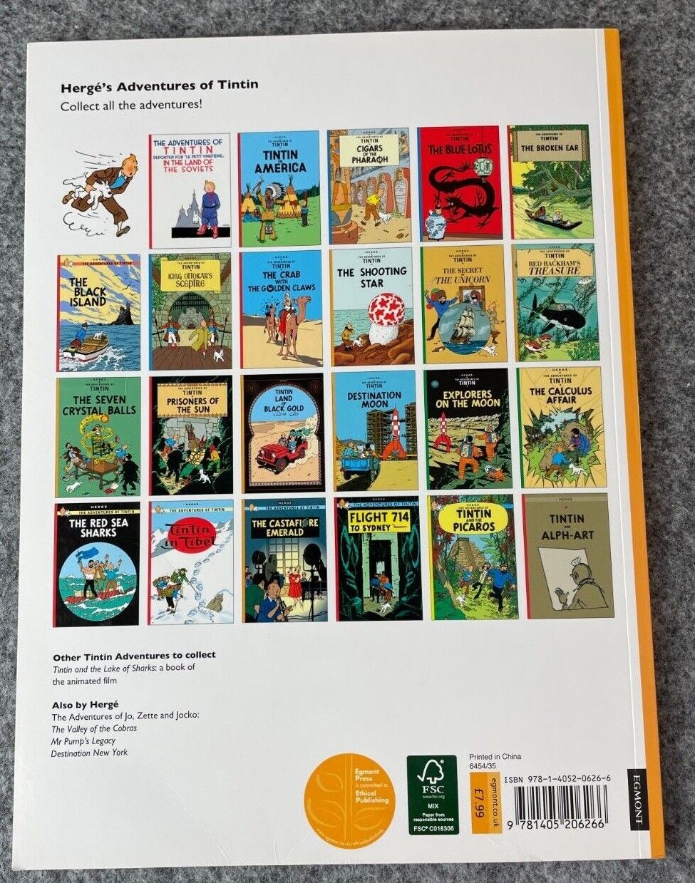Land of Black Gold Tintin Book Egmont UK Paperback Edition