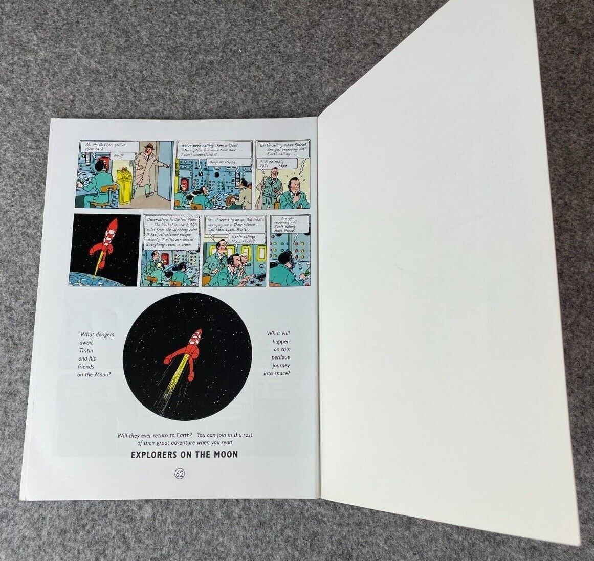 Destination Moon Tintin Book Egmont UK Paperback Edition