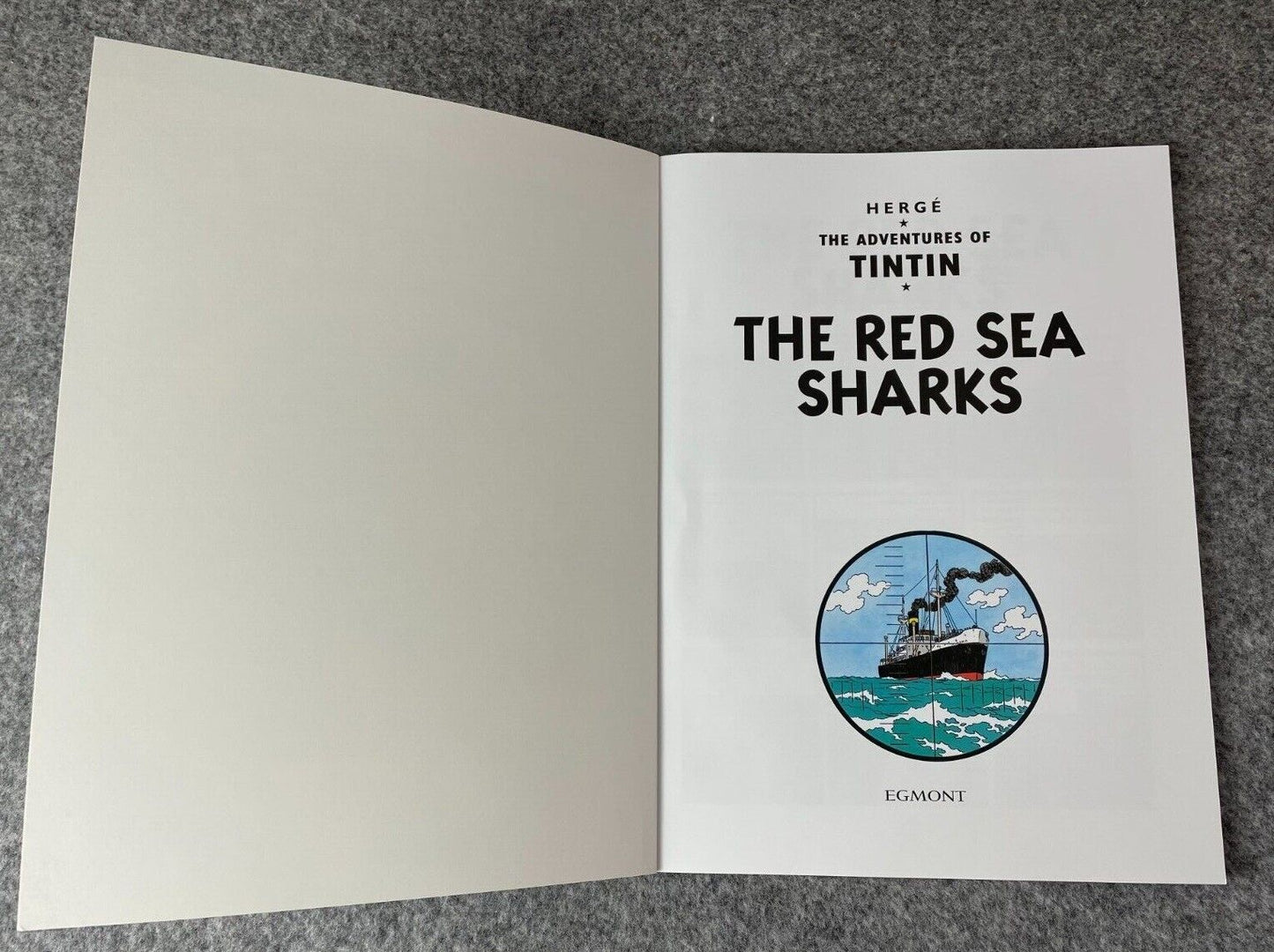 The Red Sea Sharks Tintin Book Egmont UK Paperback Edition