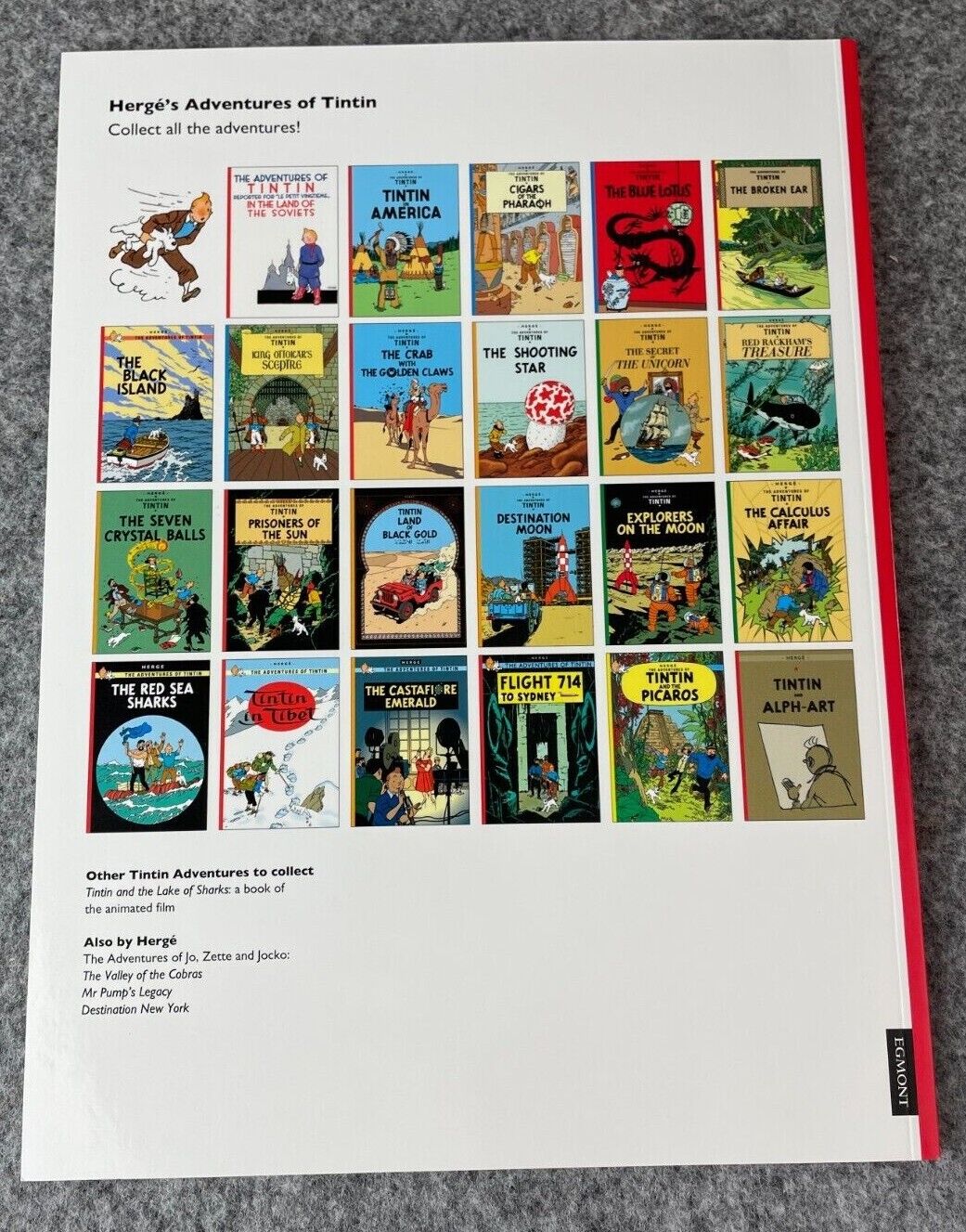 The Red Sea Sharks Tintin Book Egmont UK Paperback Edition