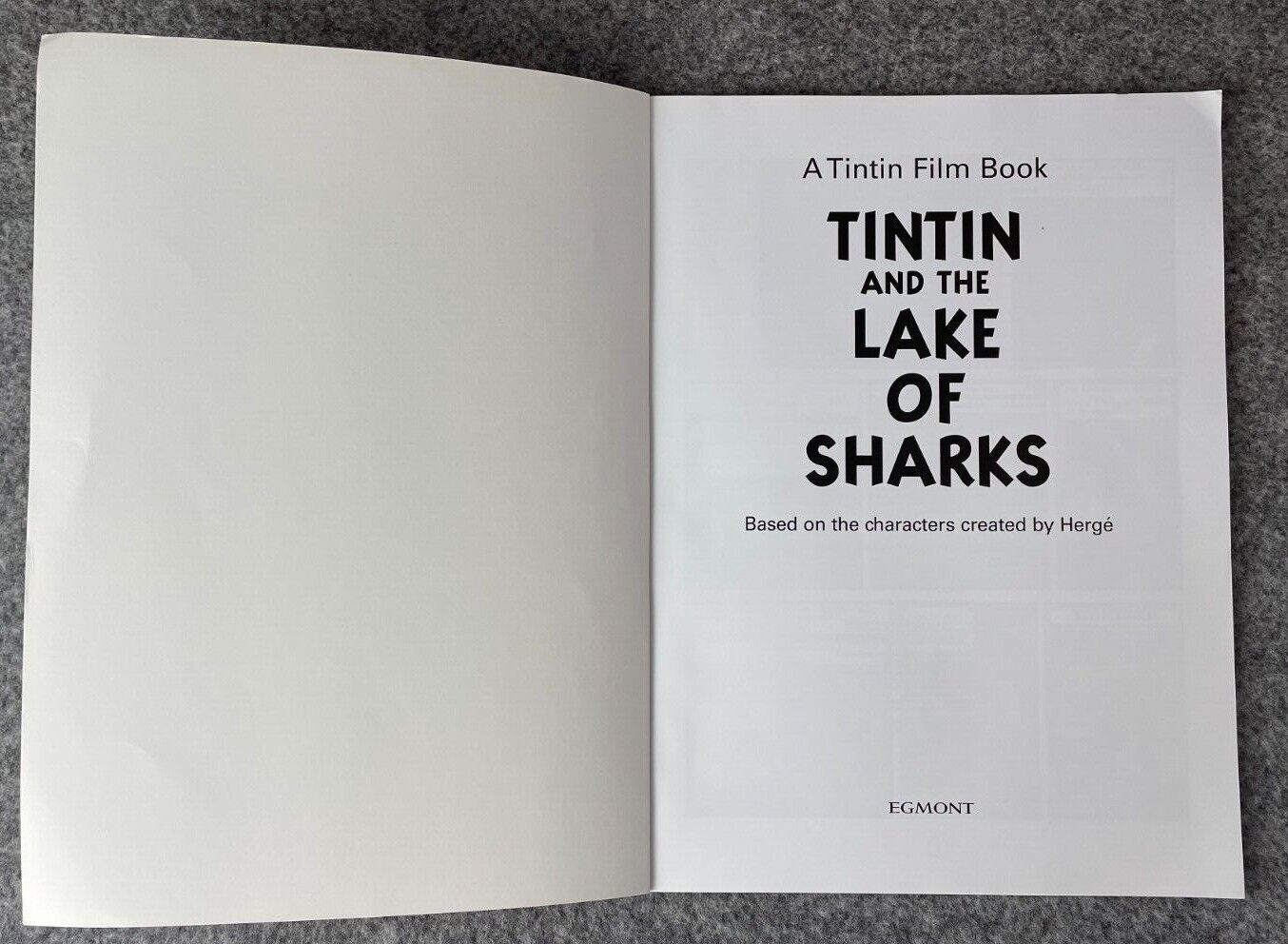 Tintin & the Lake of Sharks Tintin Book Egmont UK Paperback Edition