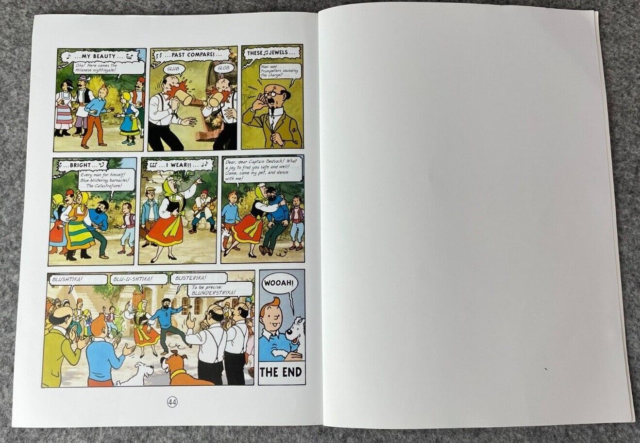 Tintin & the Lake of Sharks Tintin Book Egmont UK Paperback Edition