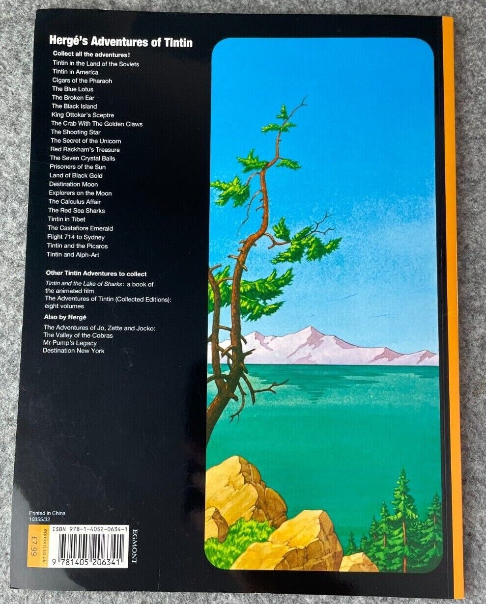 Tintin & the Lake of Sharks Tintin Book Egmont UK Paperback Edition