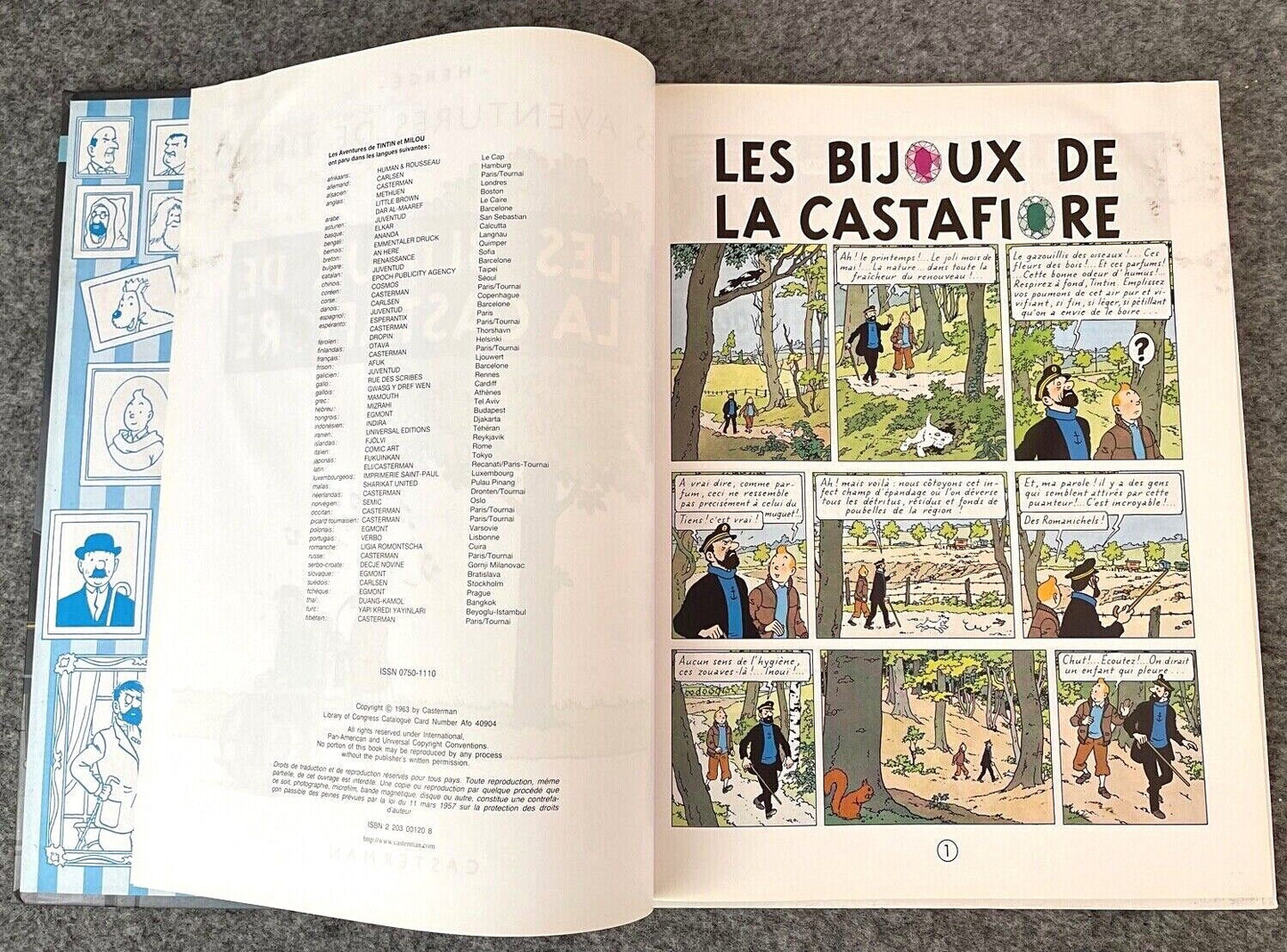 Les Bijoux de la Castafiore Casterman Hardback French Tintin Book