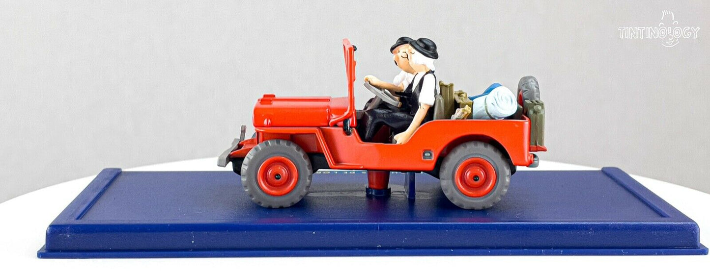 ATLAS TINTIN CAR # 7 Willys Jeep - Black Gold Herge model car 1/43 Scale Voiture