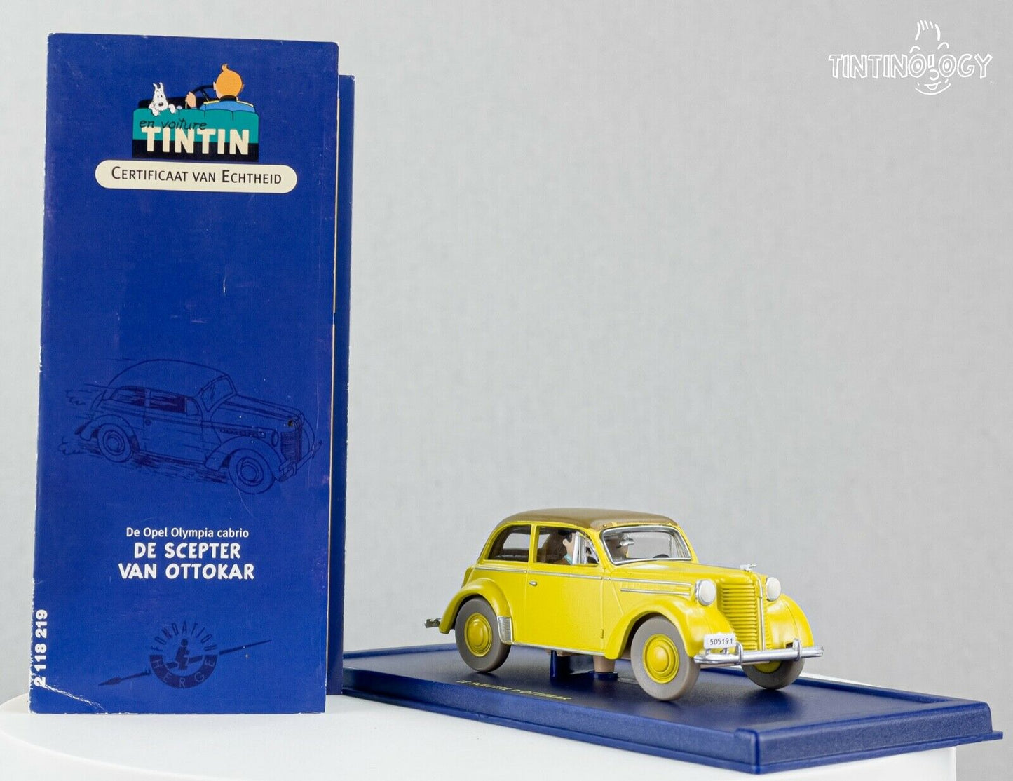 ATLAS TINTIN CAR # 19 Opel Olympia - Ottokar Herge model car 1/43 Scale Voiture