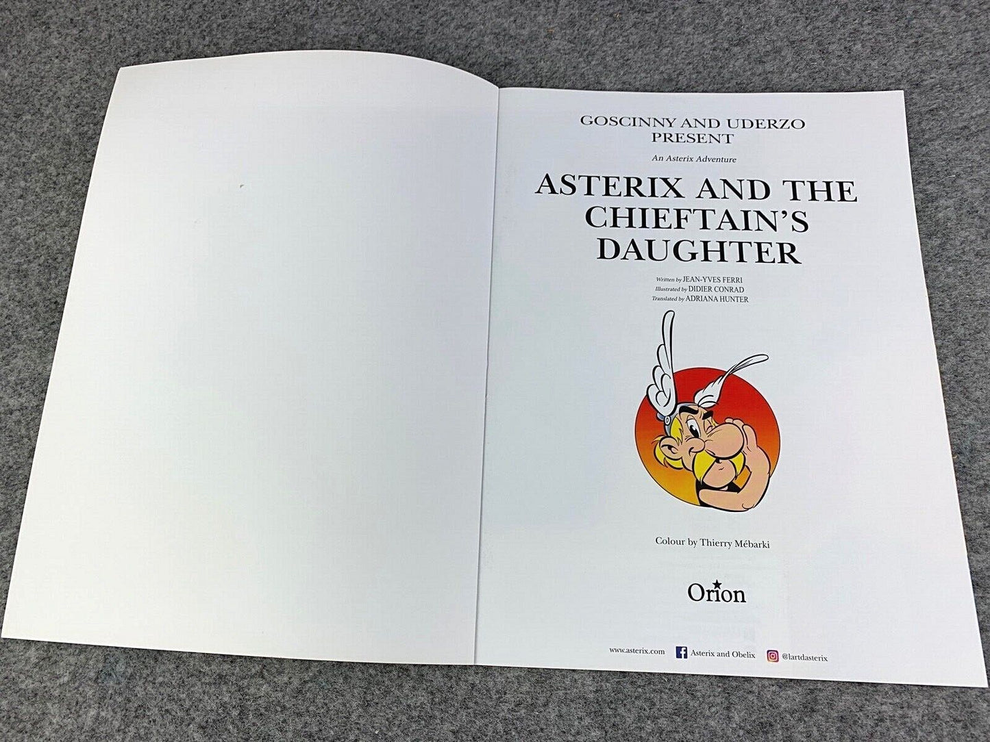 Asterix & Chieftain's Daughter - 2000s Orion/Sphere UK Edition Paperback Book EO Uderzo