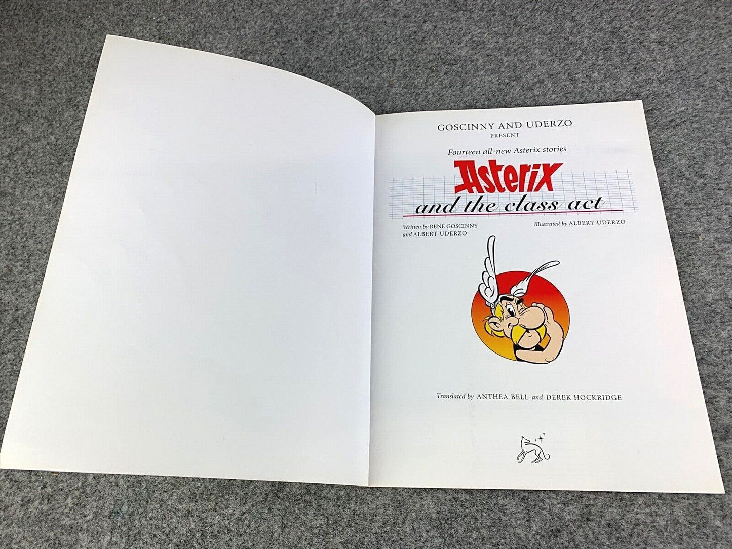 Asterix & the Class Act - 2000s Orion/Sphere UK Edition Paperback Book EO Uderzo