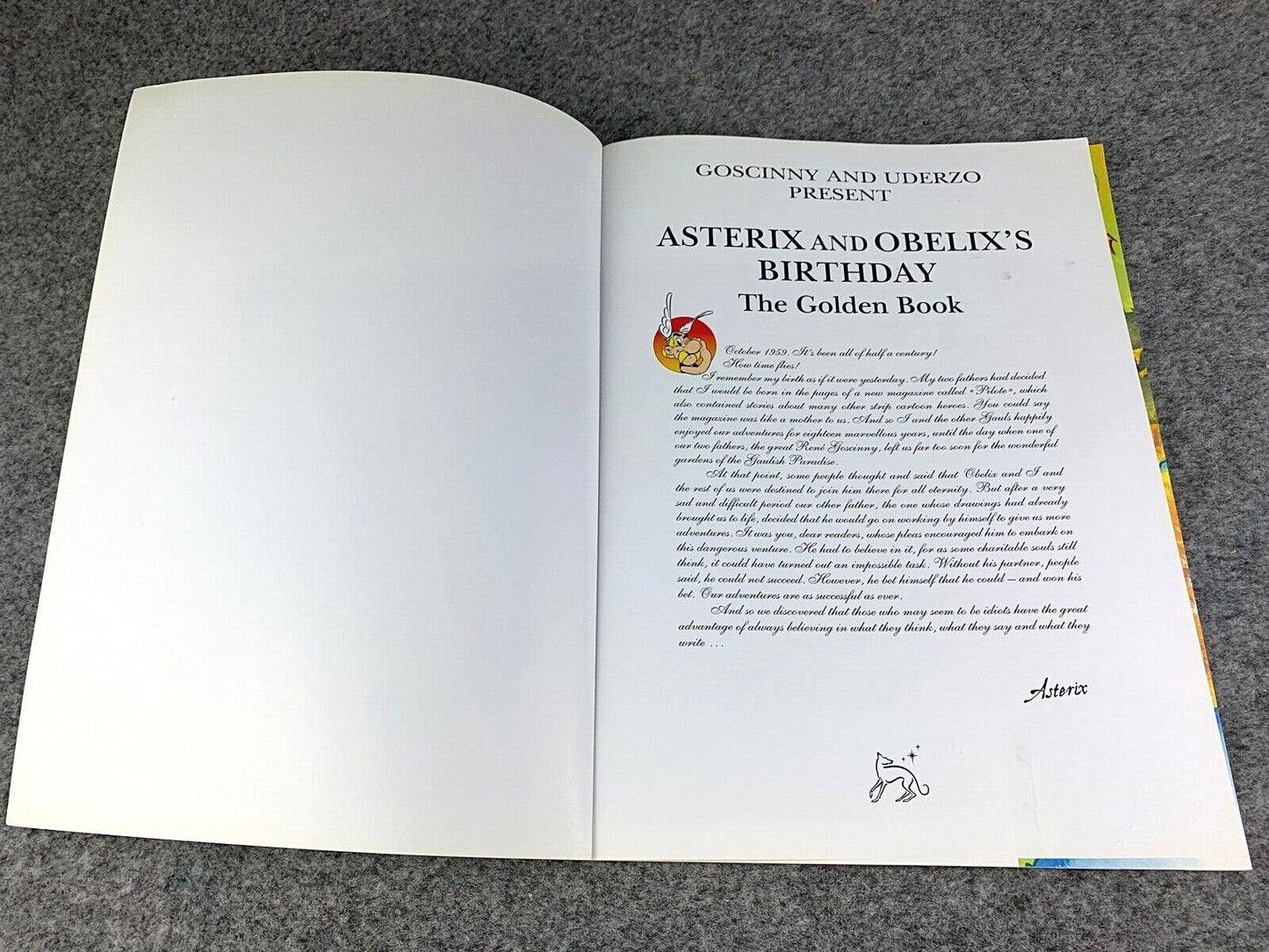 Asterix & Obelix's Birthday - 2000s Orion/Sphere UK Edition Paperback Book EO Uderzo