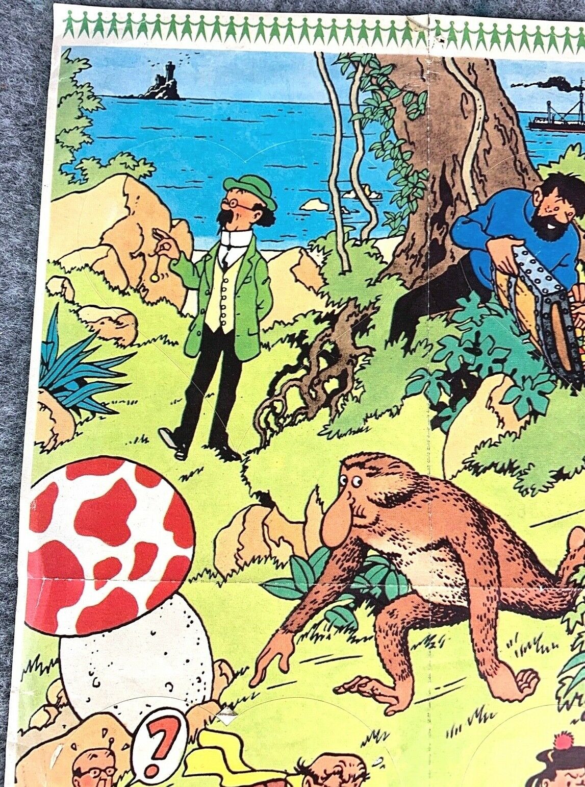 Vintage Tintin Adventures Lotto Stickers x4 1981 Autocallants Unused by Herge
