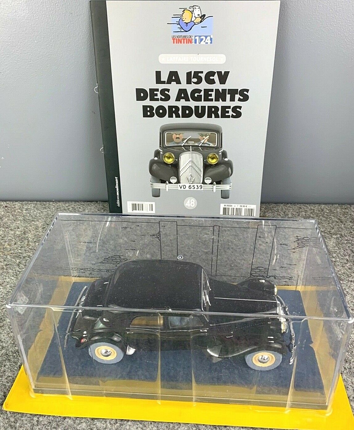 HACHETTE Tintin Car 1/24 #48 Citroen 15/6 - Calculus Affair Rare Model Voiture