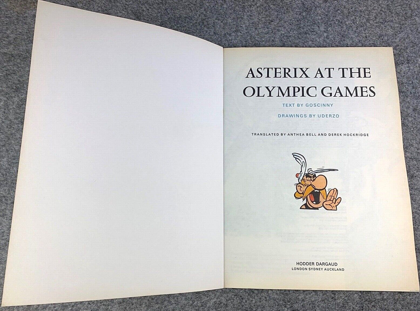 Asterix & the Olympic Games - 1970/80s Hodder/Dargaud UK Edition Paperback Book Uderzo