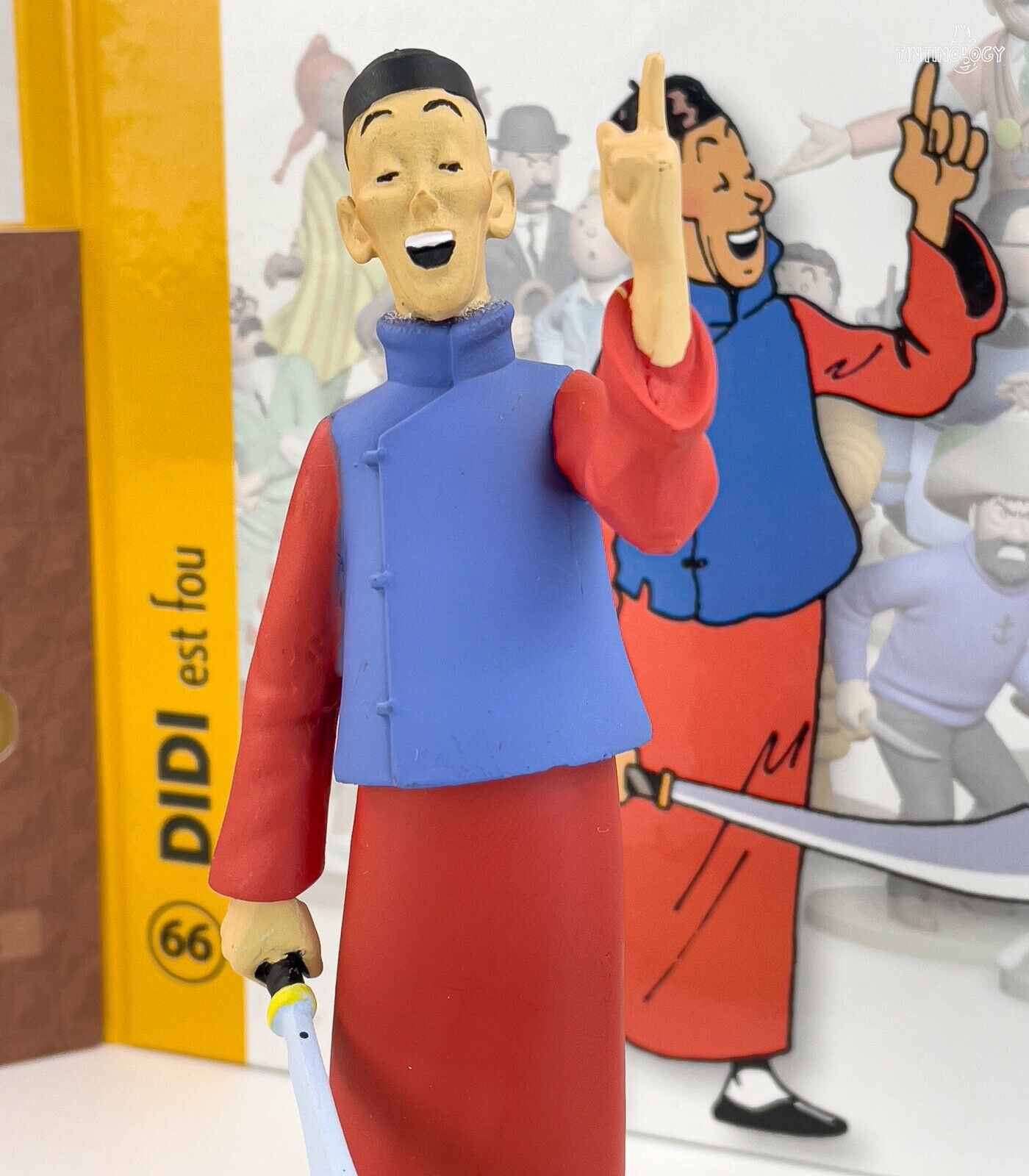 Tintin Figurines Officielle # 66 Mad Didi - Blue Lotus model ML resin Figure