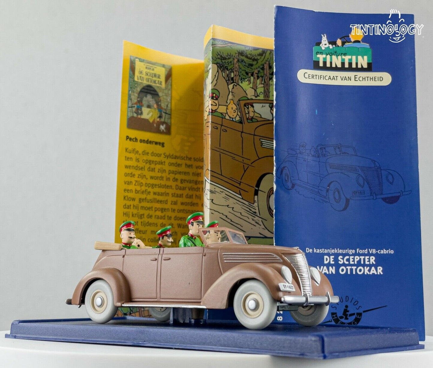 ATLAS TINTIN CAR # 34 Police Ford V8 - Ottokars Herge model car 1/43 Scale