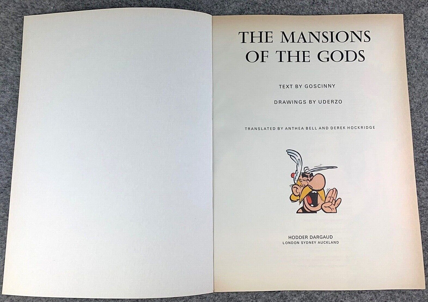 The Mansions of the Gods - 1986 Hodder/Dargaud UK Edition Paperback Book EO Uderzo