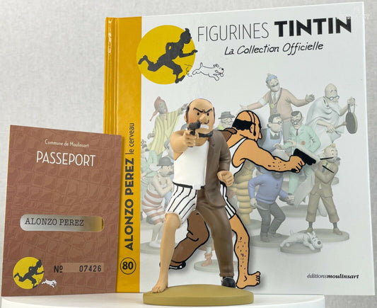 Tintin Figurines Officielle # 80 Alonzo Perez: Broken Ear Model ML resin Figure