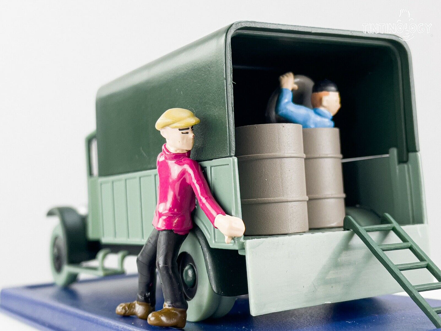 ATLAS TINTIN CAR # 53 Green Truck: Blue Lotus Herge model car 1/43 Scale Voiture