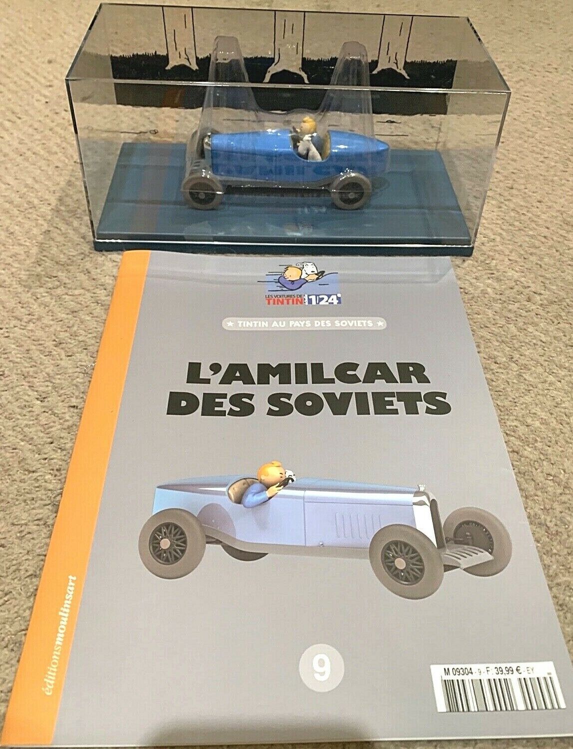 VOITURE TINTIN 1/24 #9 L' Amilcar: Land of Soviets ML Model car Hachette