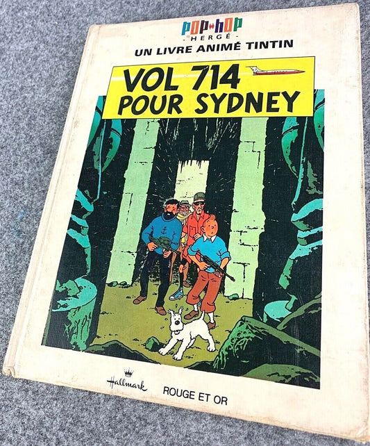 TINTIN POP UP BOOK: Vol 714 Pour Sydney Hallmark 1971 1st Edition EO HOP Herge