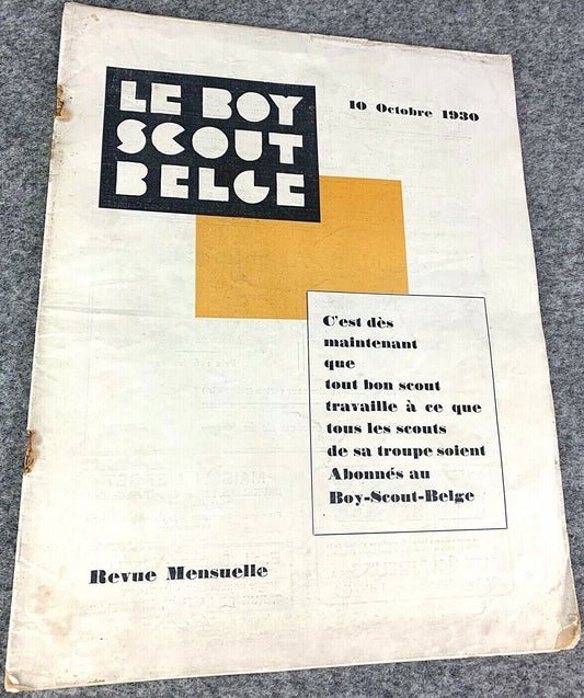 Vintage 1930 LE BOY SCOUT BELGE issue illustrated by Herge Vintage EO Tintin