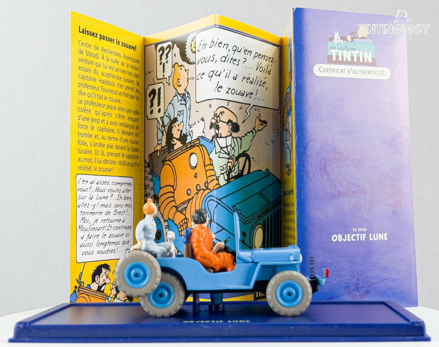 ATLAS TINTIN CAR # 1 Willys Jeep - Destination Moon Herge model car 1/43 Scale