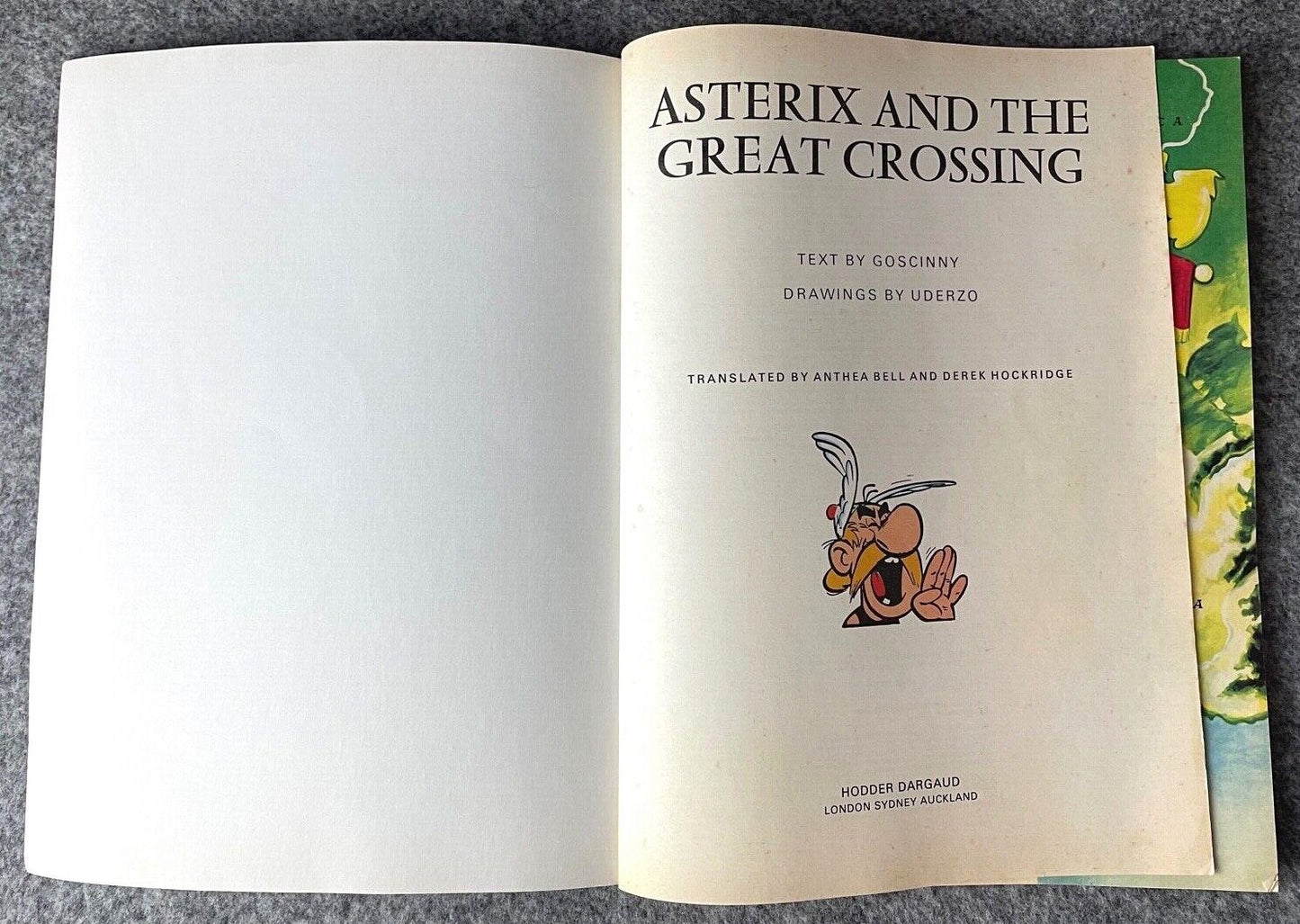 Asterix & the Great Crossing - 1970/80s Hodder/Dargaud UK Edition Paperback Book Uderzo