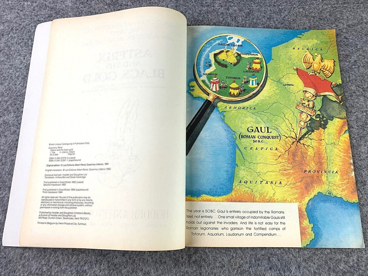 Asterix & the Black Gold - 1970/80s Hodder/Dargaud UK Edition Paperback Book Uderzo