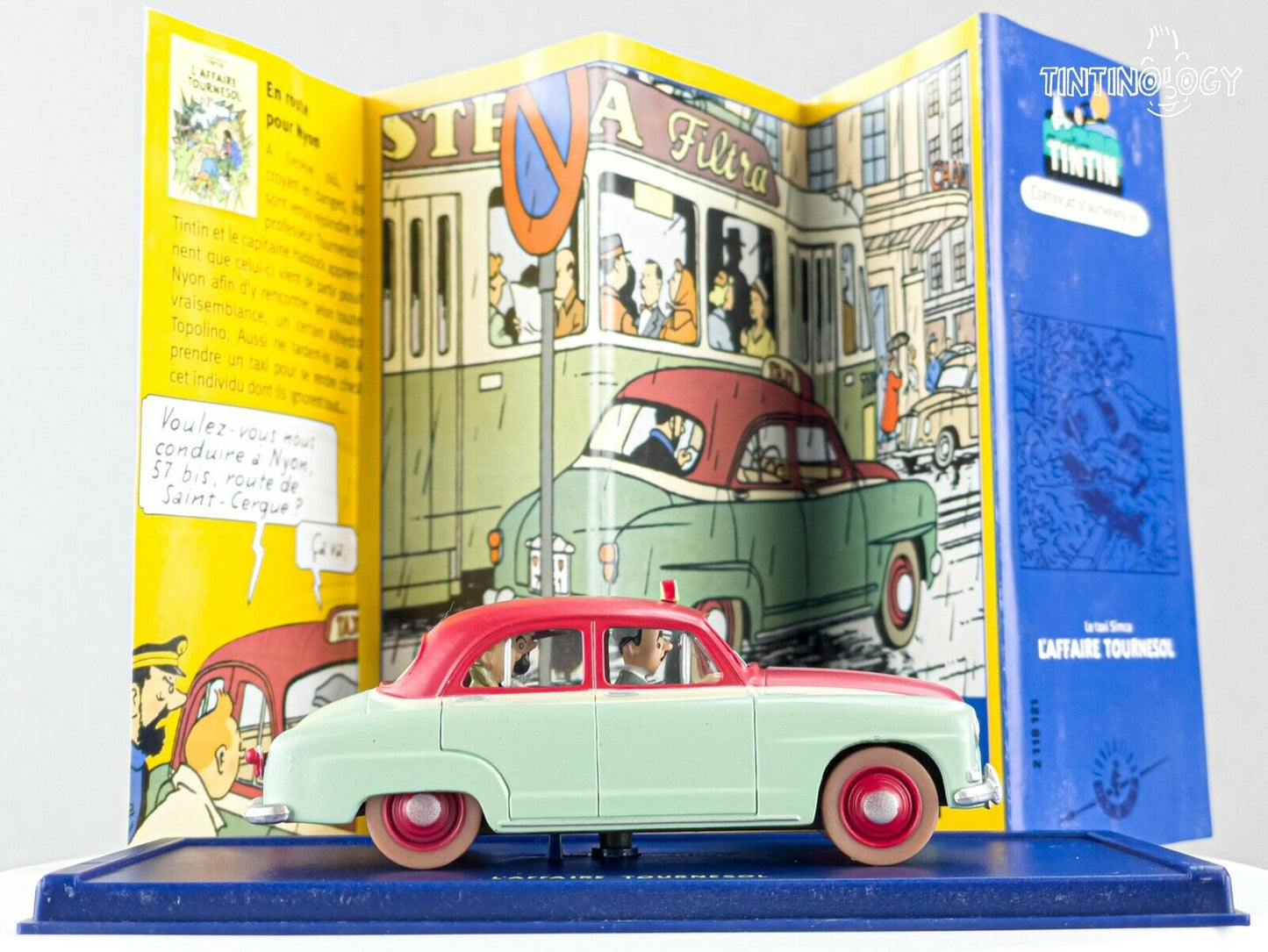 ATLAS TINTIN CAR # 21 Simca Taxi - Calculus Affair Herge model car 1/43 Scale