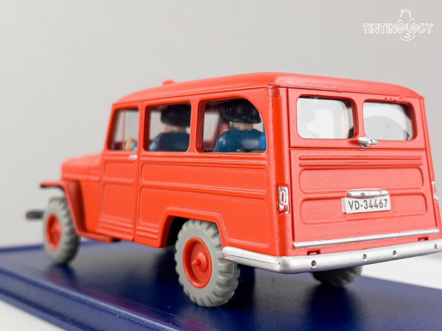 ATLAS TINTIN CAR # 57 Jeep Overland - Calculus Affair Herge model car 1/43 Scale