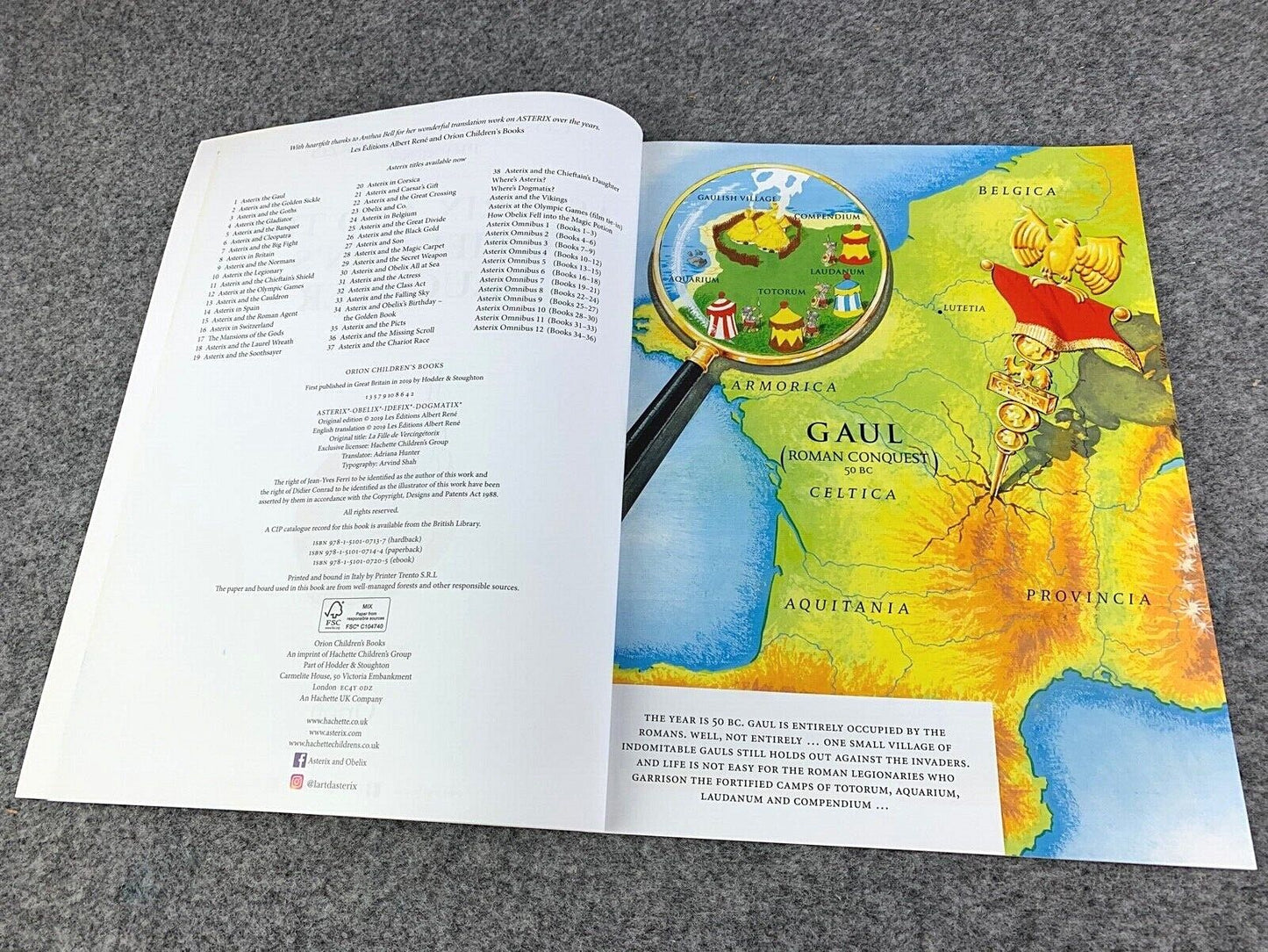 Asterix & Chieftain's Daughter - 2000s Orion/Sphere UK Edition Paperback Book EO Uderzo