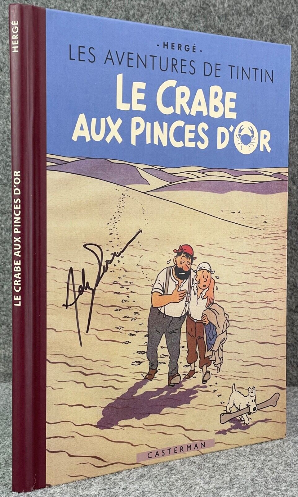 Crab Aux Pinces D' Or 80 Years Haddock Signed by Andy Serkis 1st Edition Tintin