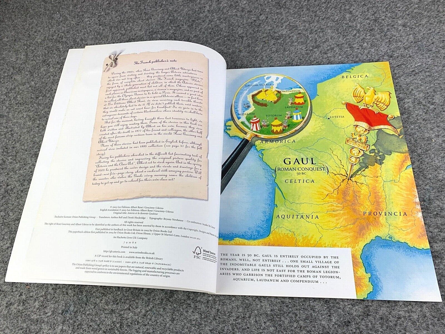 Asterix & the Class Act - 2000s Orion/Sphere UK Edition Paperback Book EO Uderzo