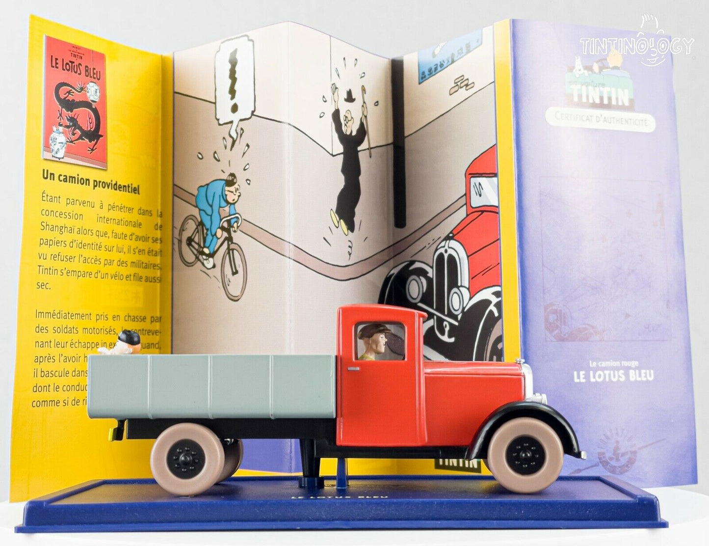 ATLAS TINTIN CAR # 36 Red Truck - Blue Lotus Herge model car 1/43 Scale