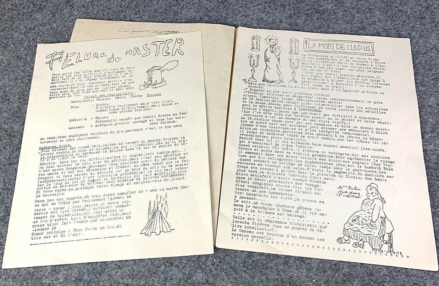 Vintage 1935 "CANCAN" Scout issue illustrated by Herge with notes EO Tintin