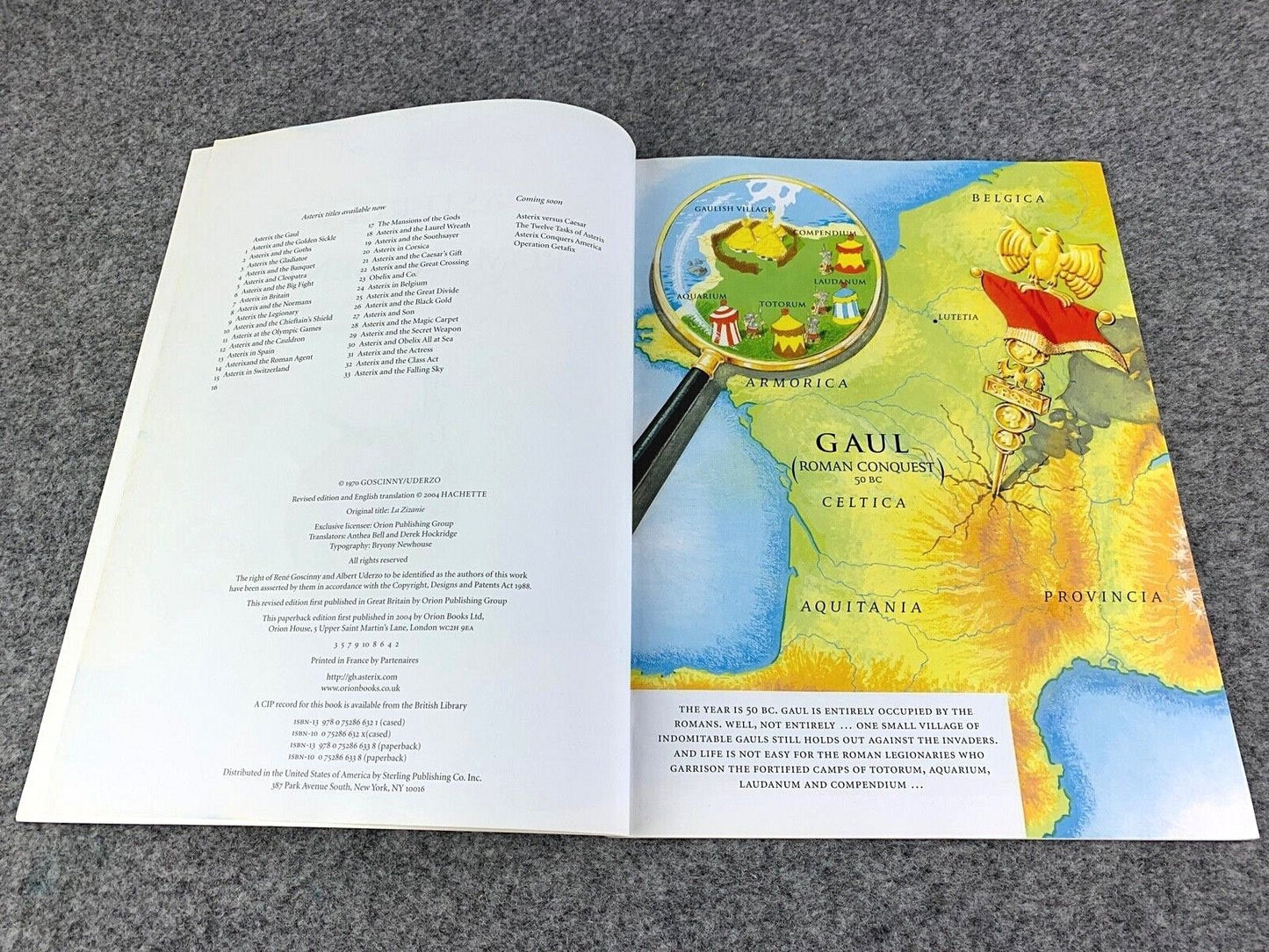 Asterix & Roman Agent - 2000s Orion/Sphere UK Edition Paperback Book EO Uderzo