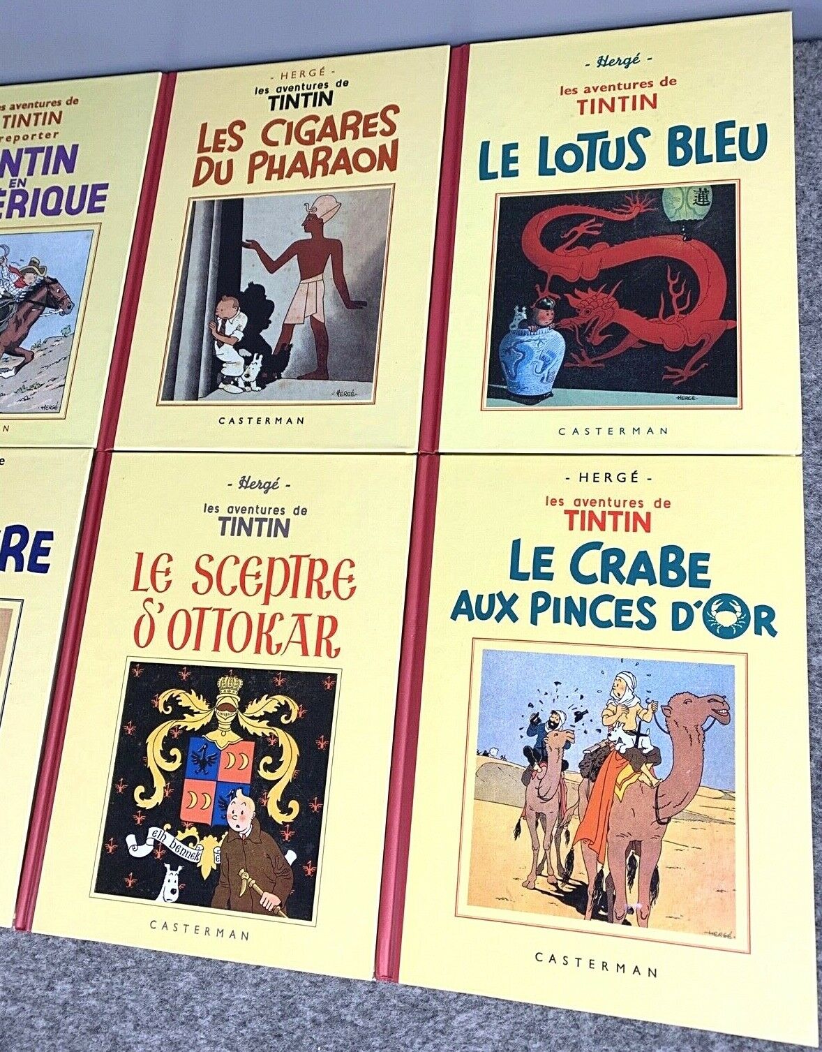 Rare B&W MINI Facsimile 1st Edition Tintin Books 1980s French FULL SET of 8