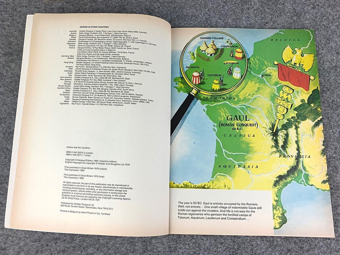 Asterix & the Cauldron - 1970/80s Hodder/Dargaud UK Edition Paperback Book Uderzo