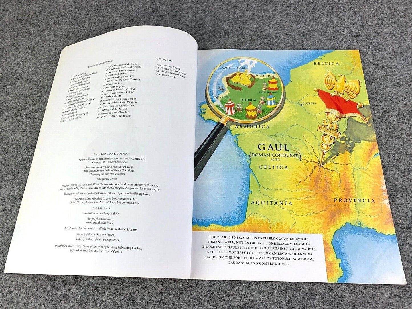 Asterix the Gladiator - 2000s Orion/Sphere UK Edition Paperback Book EO Uderzo