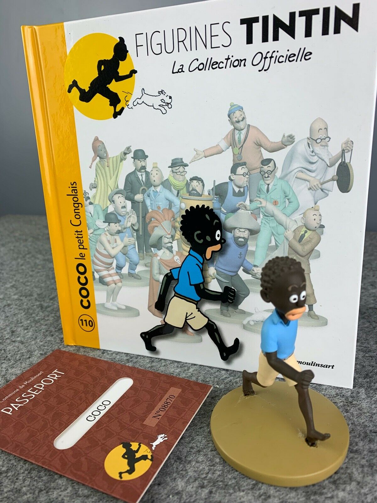 Tintin Figurines Officielle # 110 Coco - Congo RARE Resin Model Figure