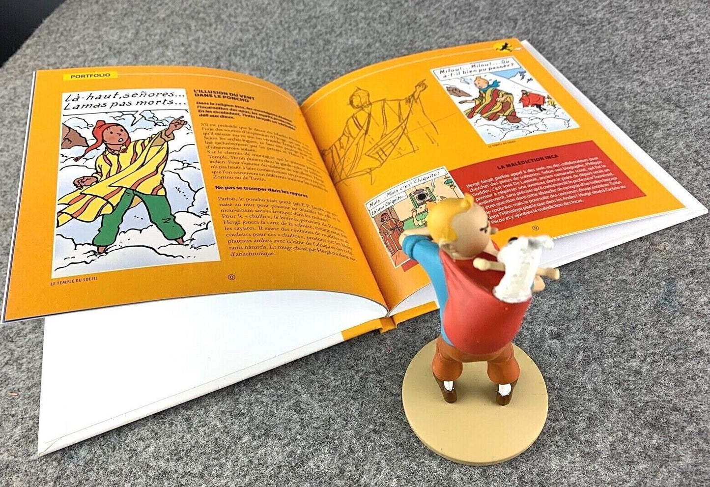 Tintin Figurine Officielle # 39 - Tintin with Snowy on back Herge model ML