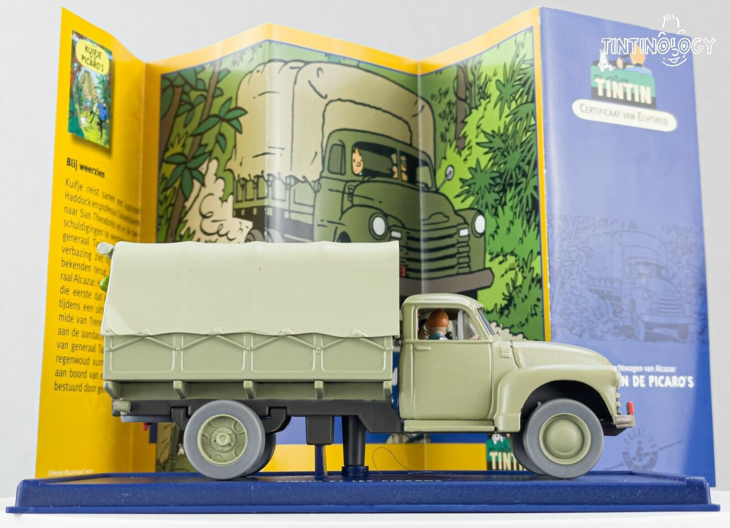 ATLAS TINTIN CAR # 62 Alcazar's Chevrolet Army Truck: Picaros Herge model 1/43