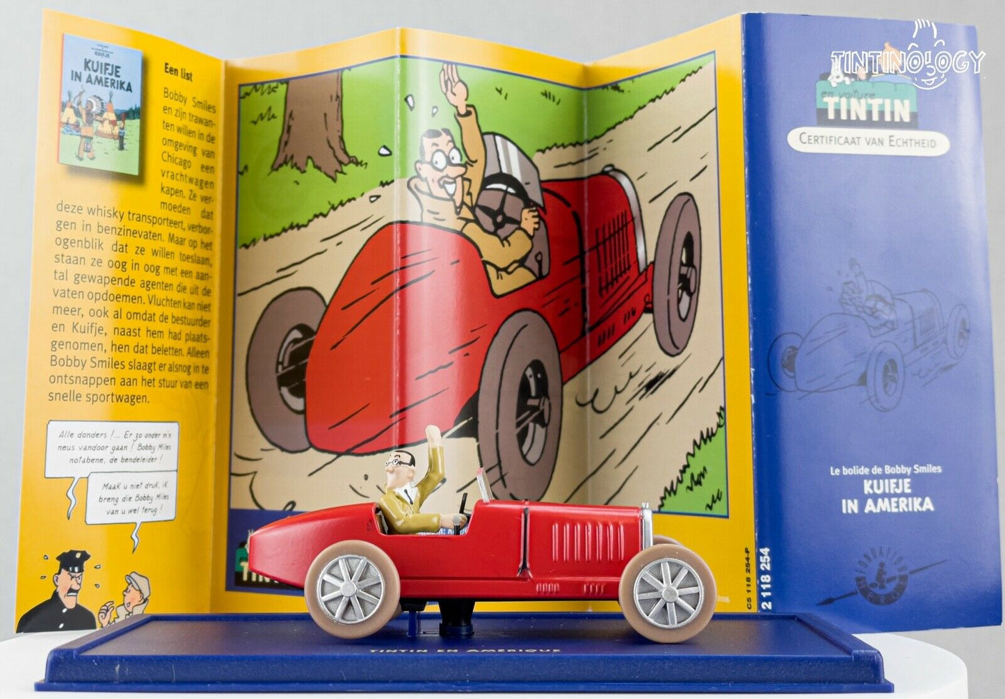 ATLAS TINTIN CAR # 54 Bobby's Bugatti America Herge model 1/43 Scale Voiture