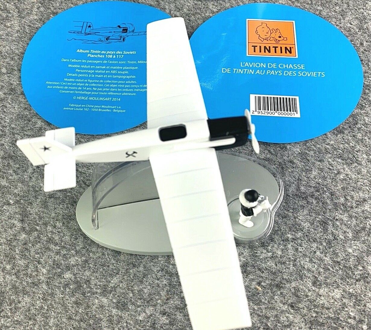 MOULINSART TINTIN PLANE 29529 Avion De Chasse: Land of Soviets Hachette Model #9