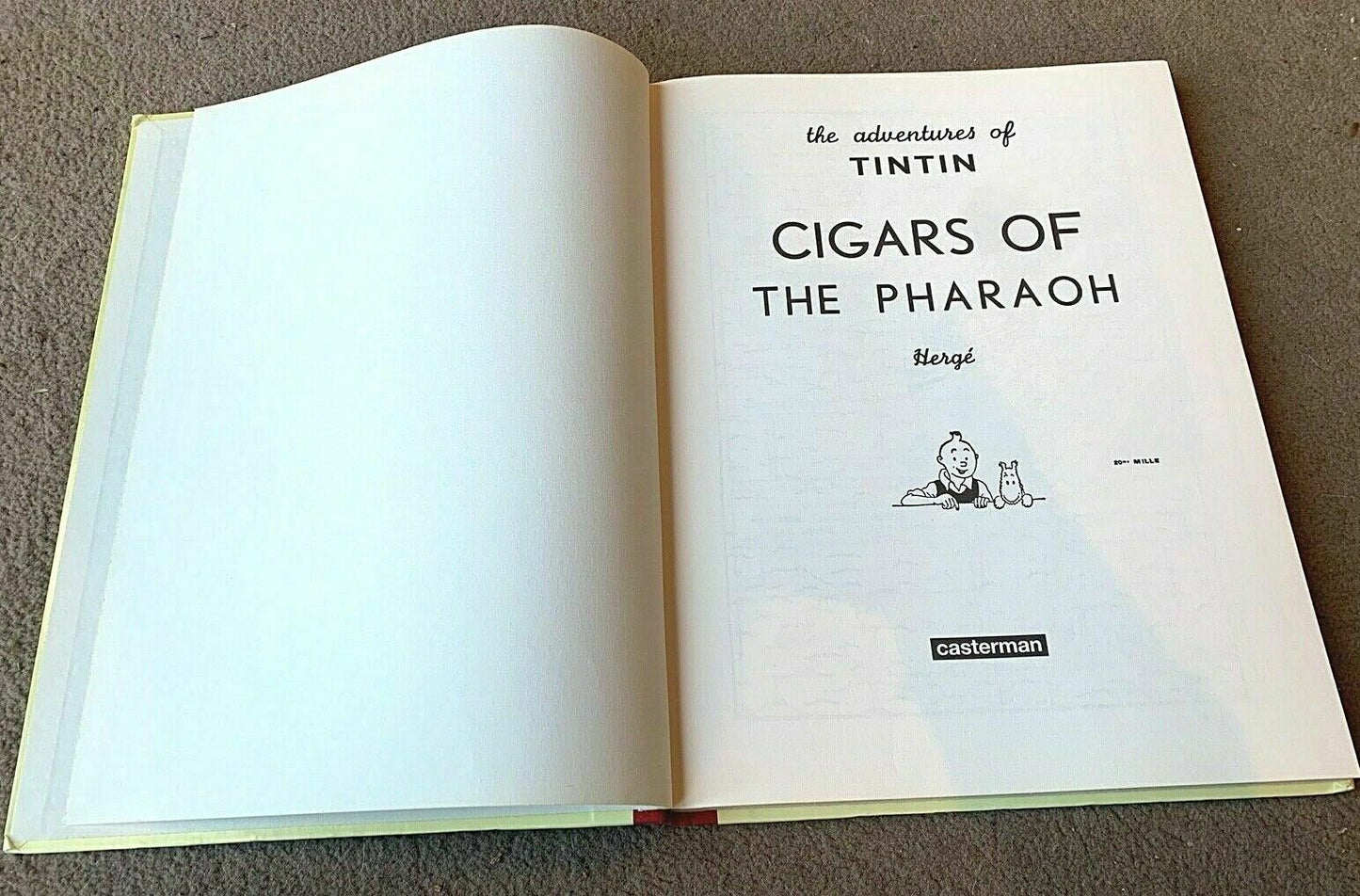 CIGARS OF THE PHARAOH Last Gasp 2006 1st Facsimile Edition Hardback B&W Tintin Book EO
