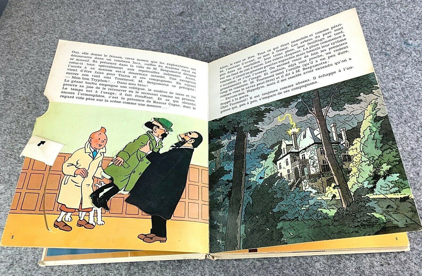 TINTIN POP UP BOOK: TEMPLE DU SOLEIL Hallmark 1969 1st Edition EO HOP by Herge